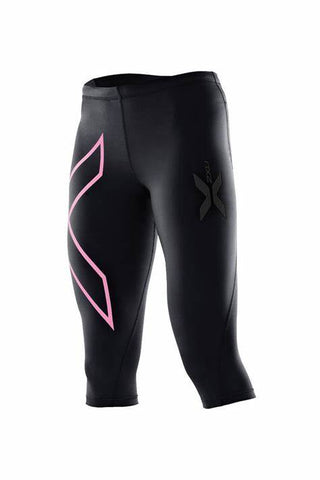 2XU Womens compression 3/4 tights - Black/Pink